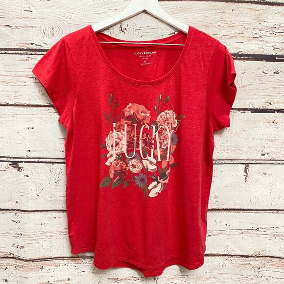 LUCKY BRAND Floral Graphic Shirt Sz XL - Picture 1 of 4